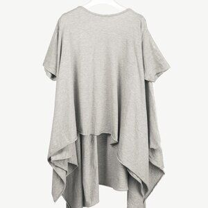 Complex Geometries Grey-Jersey Oversized Short-Sleeve Top